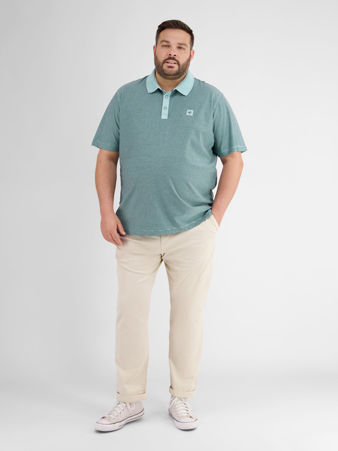 Poloshirt mit Finelinerstreifen