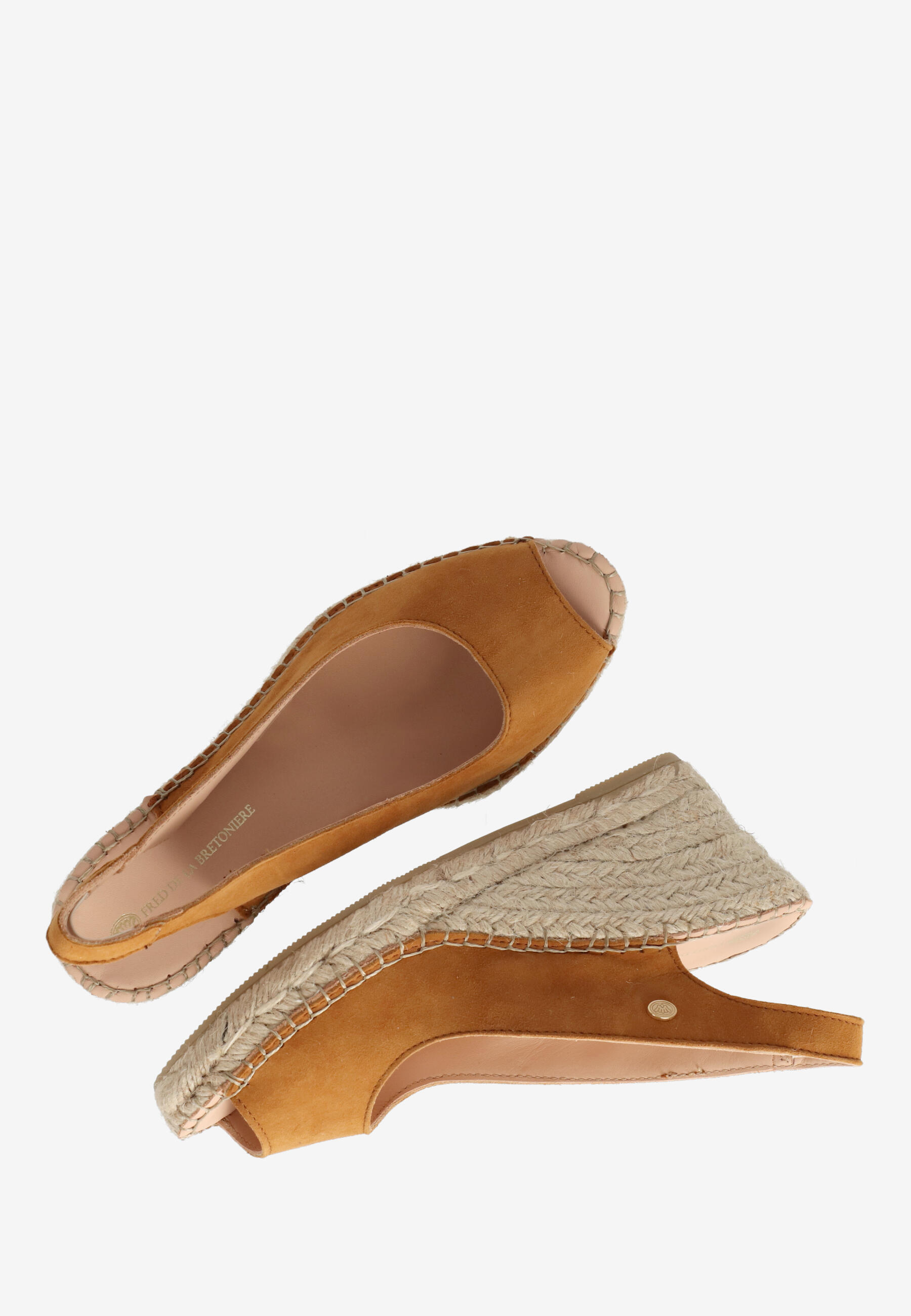 CLARE BEAU  Espadrille suede Cognac