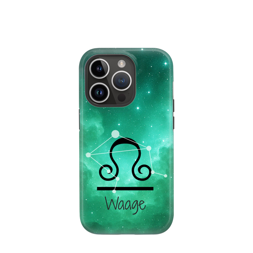 iPhone 14 Pro Hybrid (Kunststoff / Gummi) Hülle Waage 2 - Grün