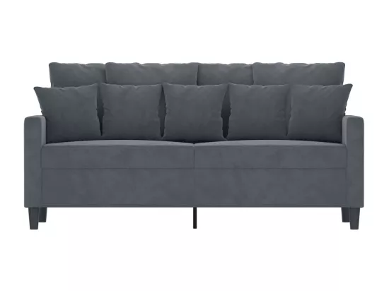 Canapé à 2 places Gris foncé 140 cm Velours