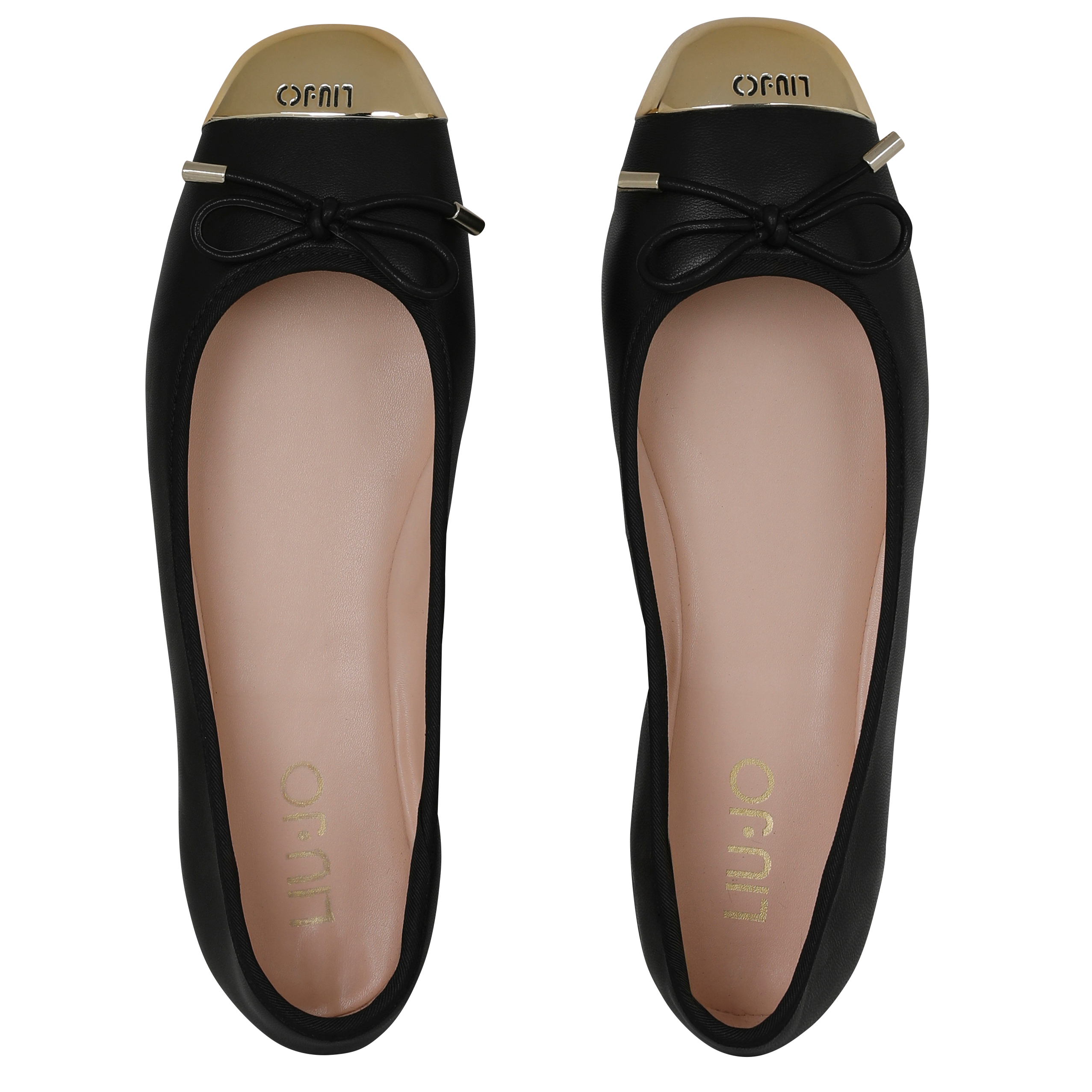 DAFNE 01 - Ballerines en cuir mélangé | Noir