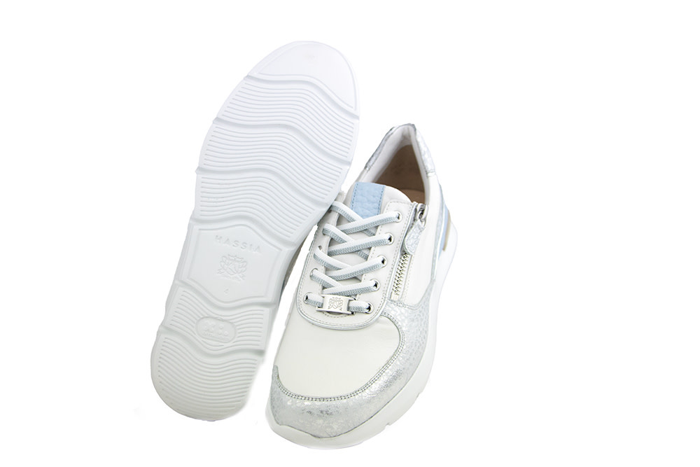 Hassia Sneaker Silver Sky Shinygrain Bordeaux