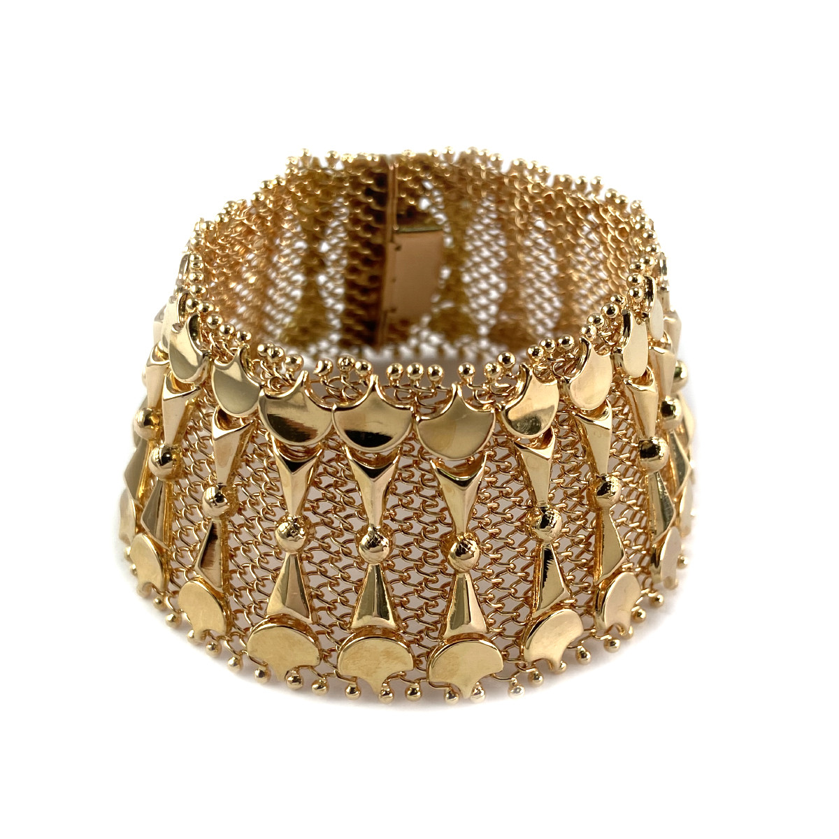 Bracelet d'occasion or 750 jaune maille fantaisie 18 cm