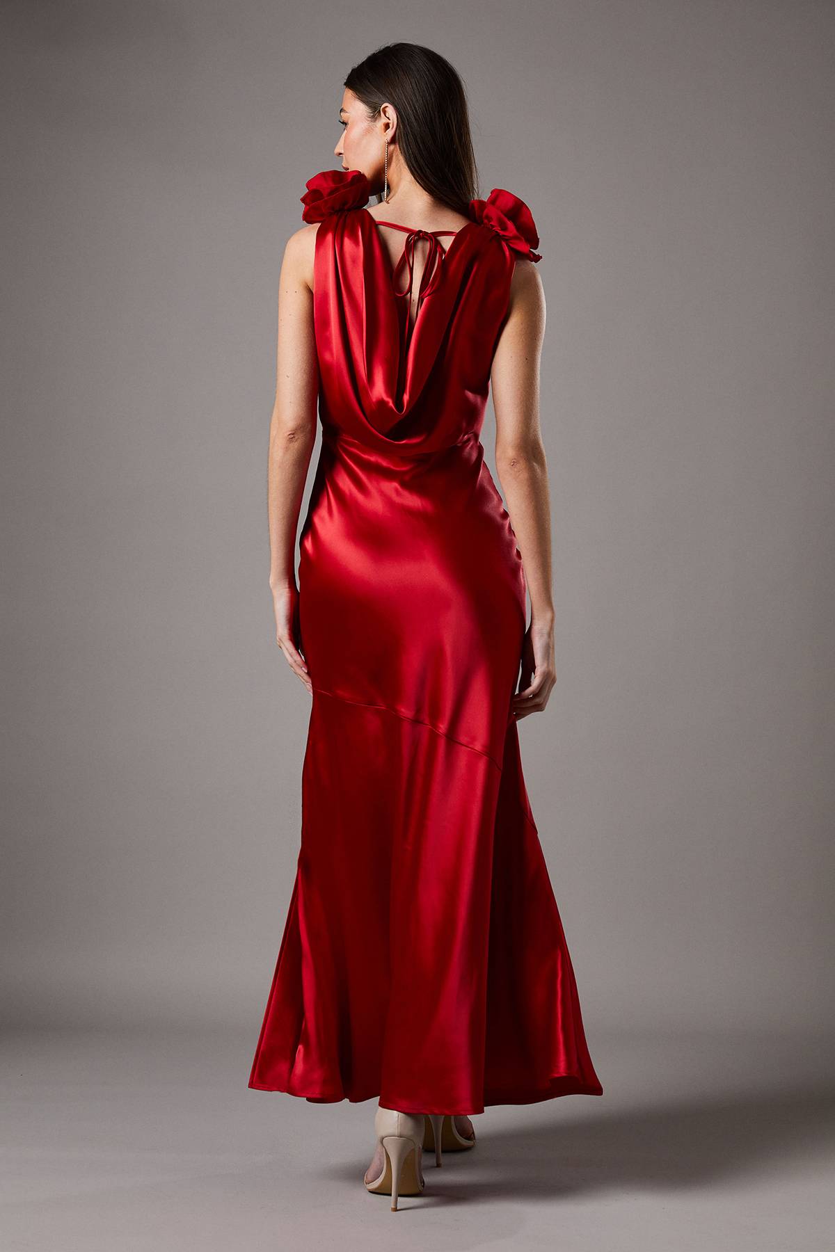 Coast Robe Longue Satinée à Corsage Statement