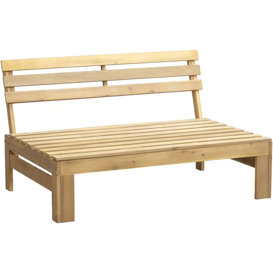 Palletbank Perugia - naturel - 70x120x86 cm