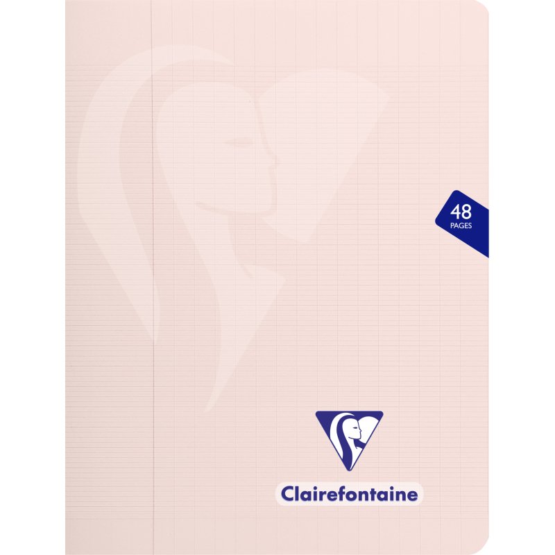 Cahier piqué Clairefontaine Mimesys Pastel 17 x 22 cm grands carreaux 48 pages couleurs assorties