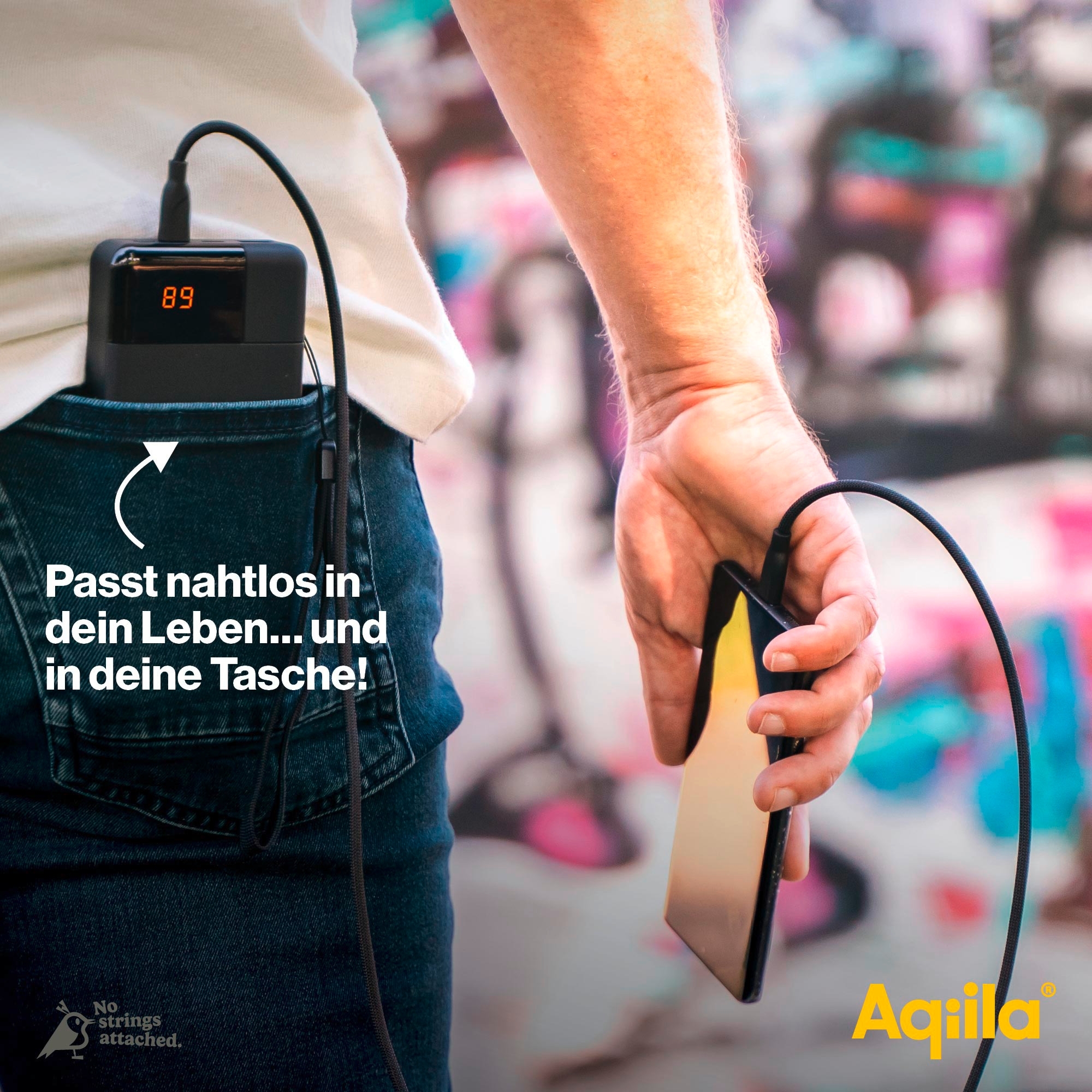 Aqiila Powerbird Powerbank 20 W 10000 mAh schwarz