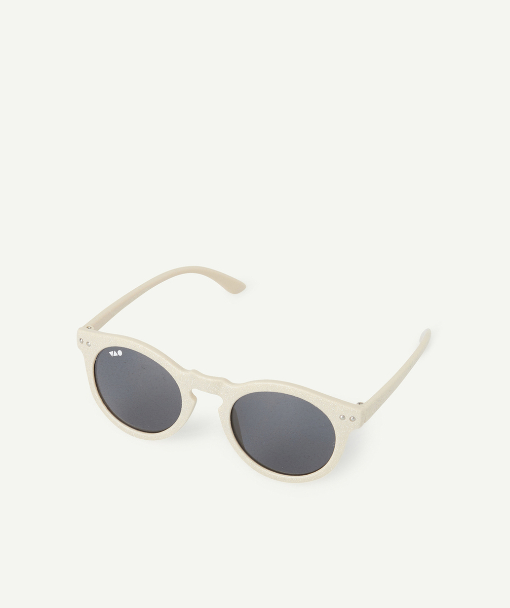 LUNETTES DE SOLEIL FILLE ÉCRU AVEC PAILLETTES