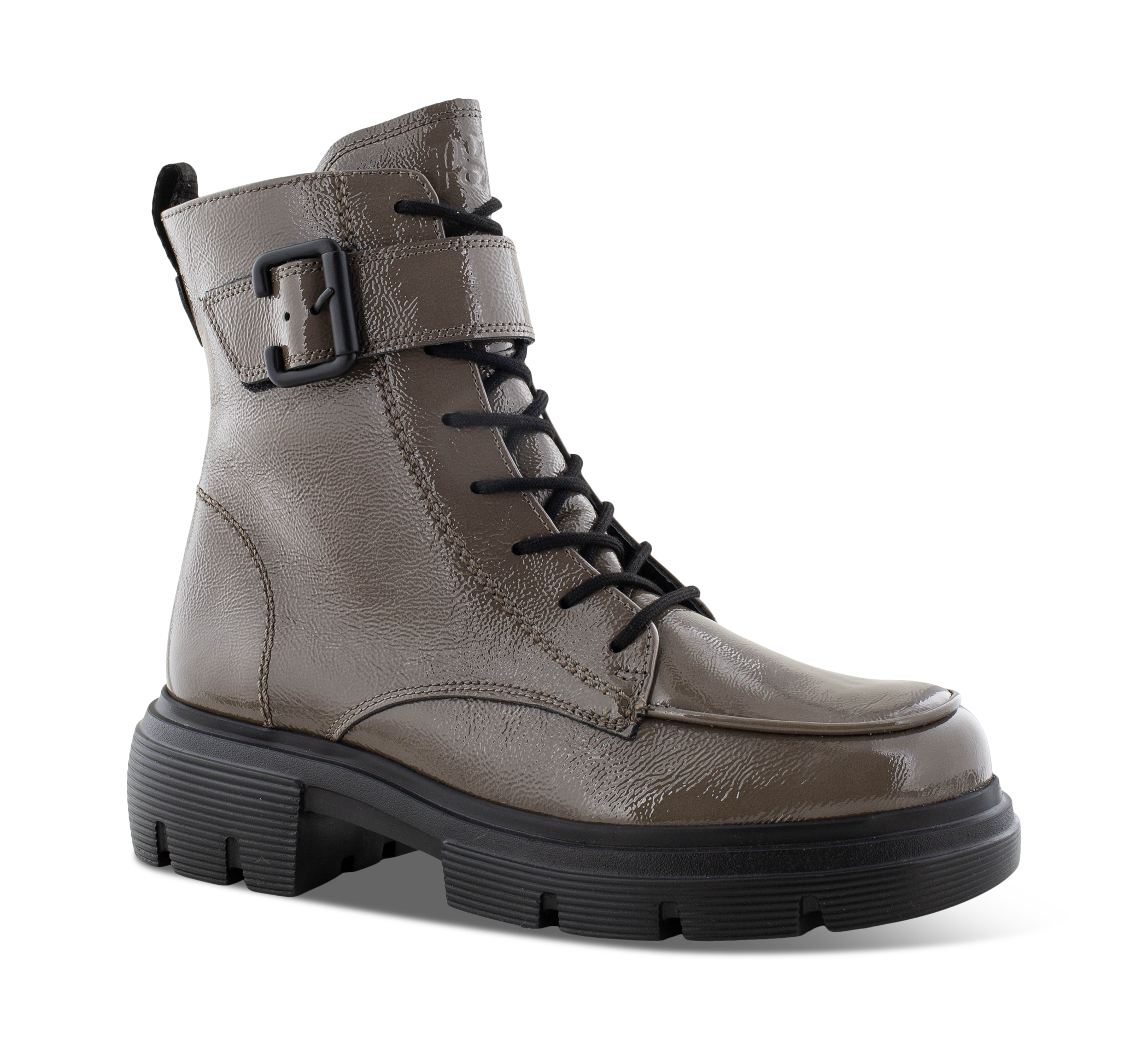Paul Green 9879 - Schnürstiefel beige/taupegrau