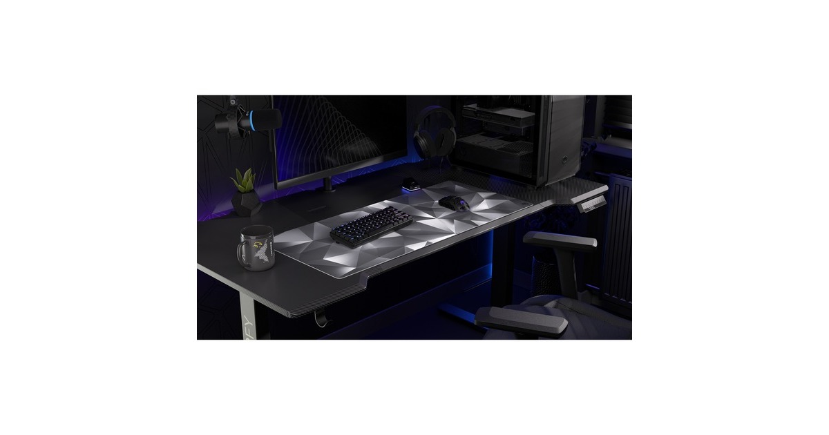 ENDORFYCrystal Black XL gaming muismat  (Zwart/grijs)
