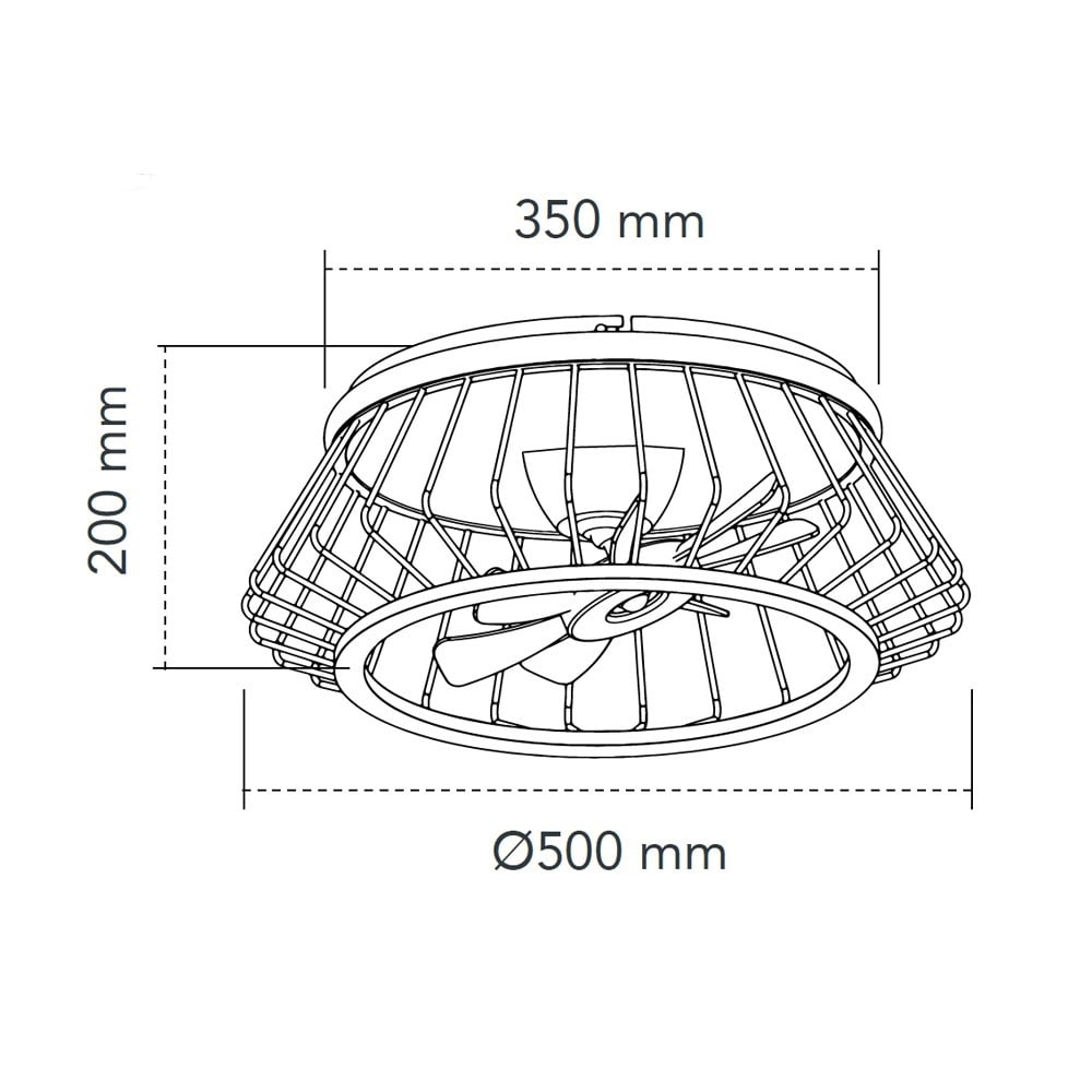 CristalRecord Plafondventilator Cobra Ã 50 cm wit