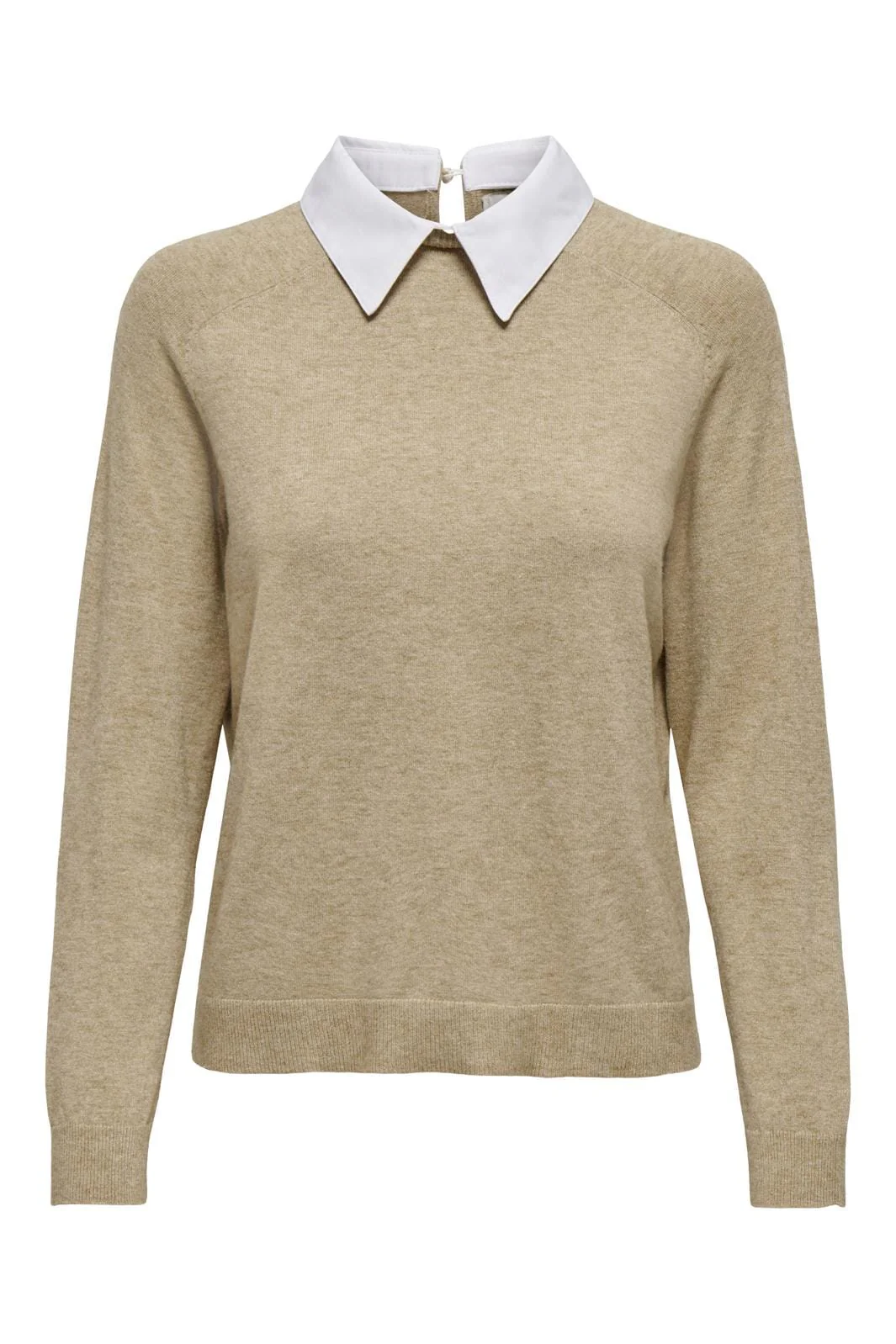 Only Onlangie Life Ls Mix Collar Cc Knt 4531443 tannin melange