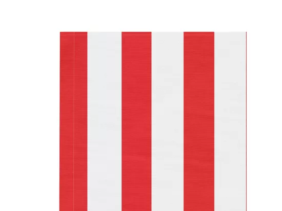 Tissu de remplacement pour auvent rayures rouges et blanches