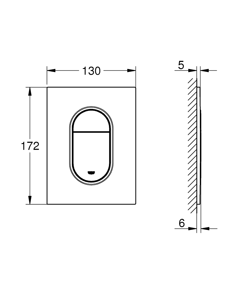 Grohe Arena Cosmopolitan S bedieningsplaat chroom