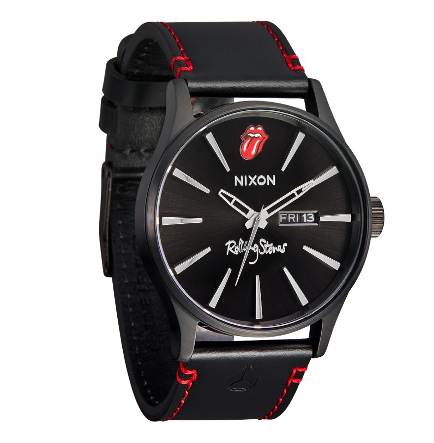 Nixon Rolling Stones Sentry Leather All Black