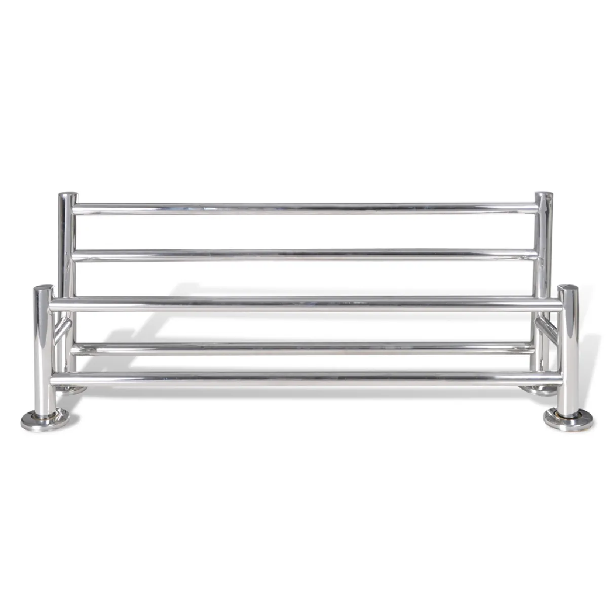 Helloshop26 Porte-serviettes double acier inox 60 cm