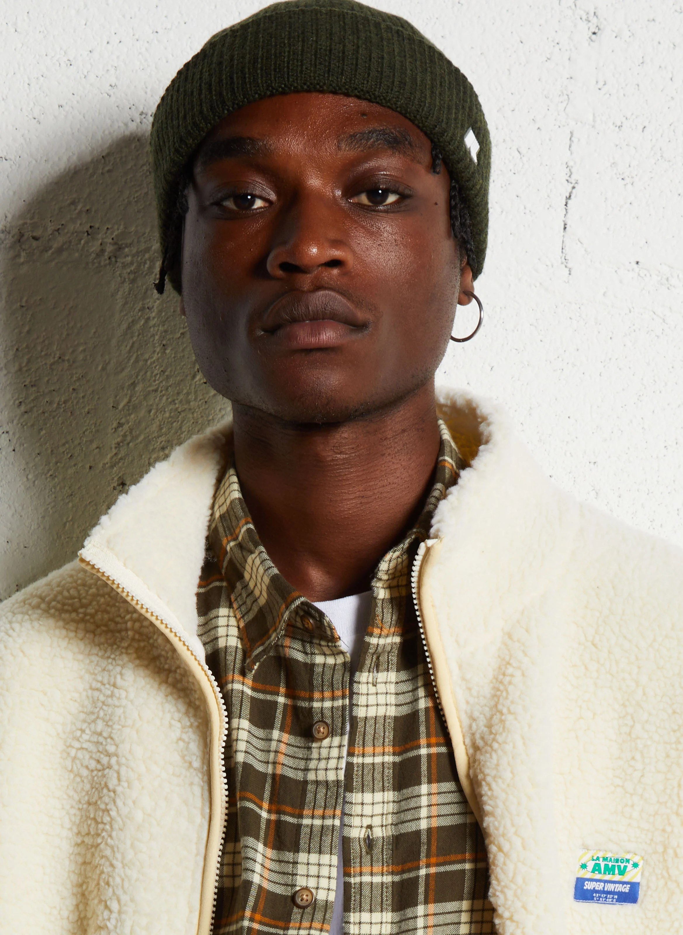 BRICE CARDIGAN STITCH WOO - Bonnet en laine | Kaki