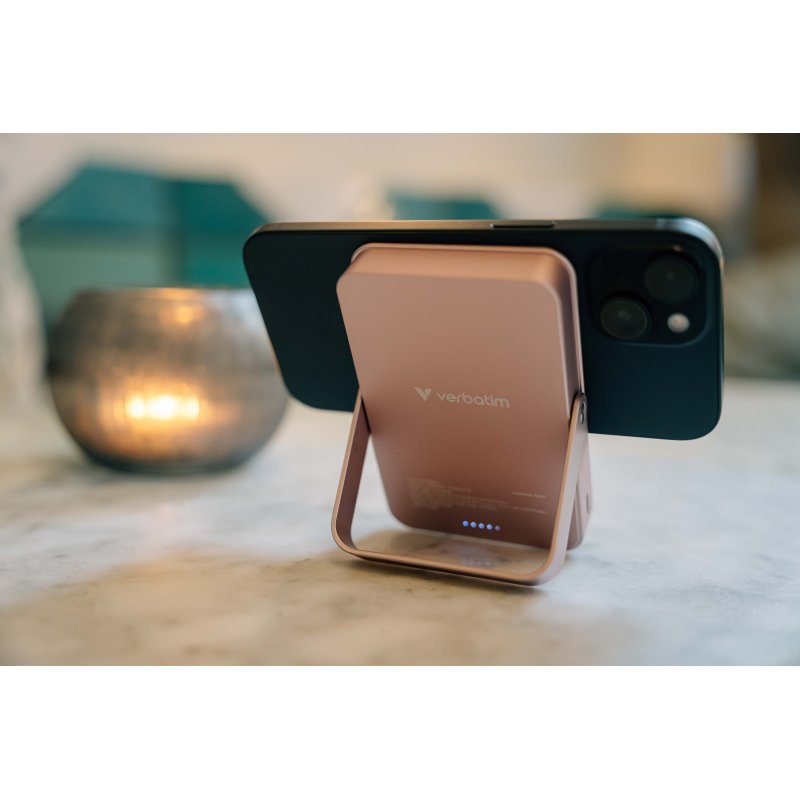 Verbatim Charge 'n' Go Magnetic Wireless Lithium Polymère (LiPo) 10000 mAh Recharge sans fil Rose