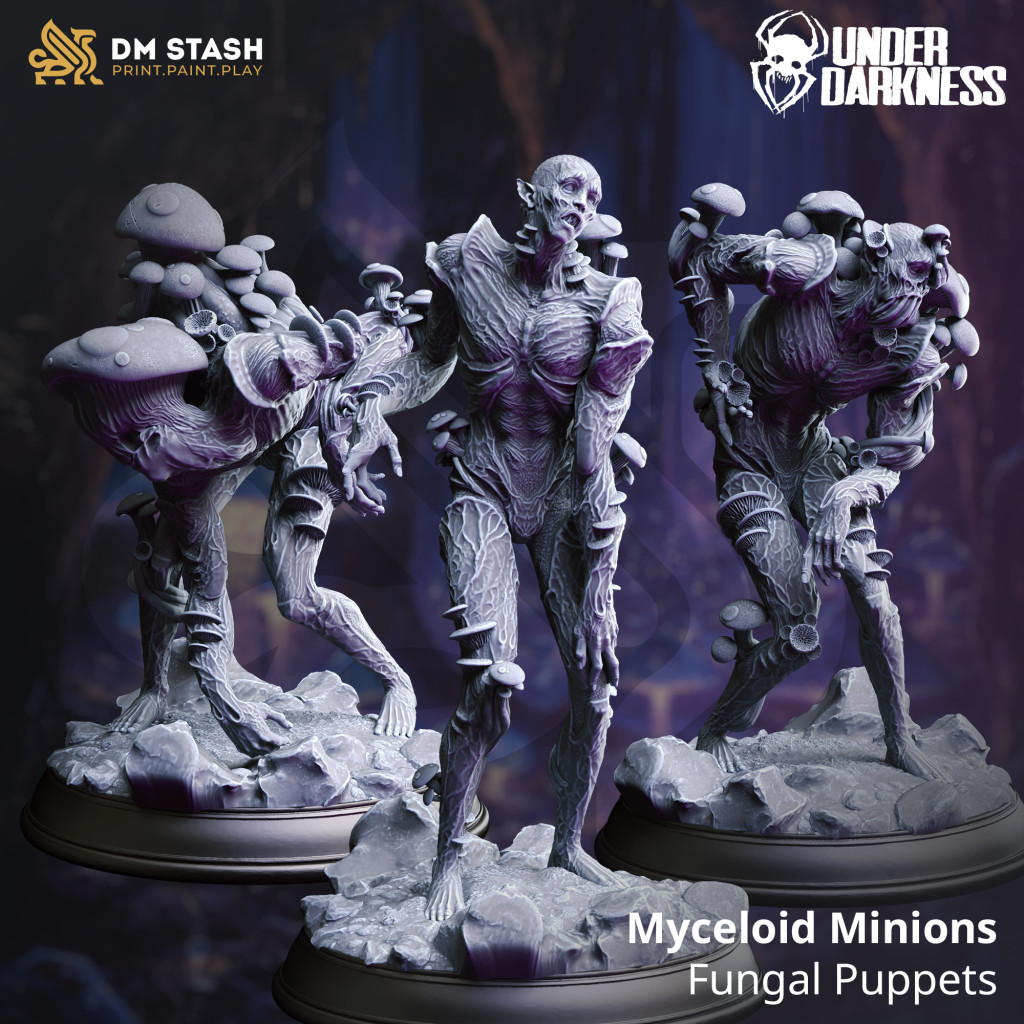 DM Stash - Under Darkness : Lot de 3 Myceloids [75mm]