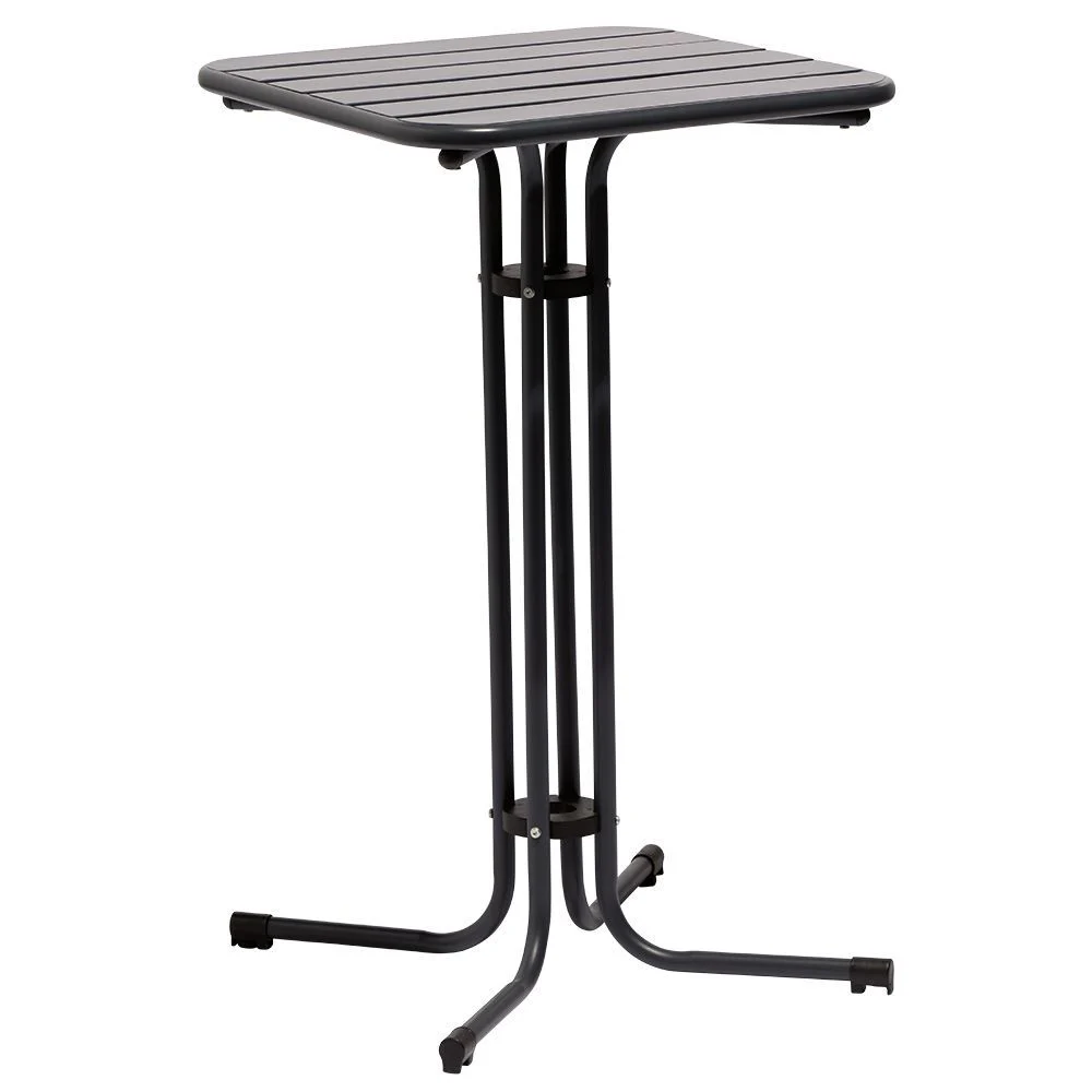 Table haute d'extérieur Fun 2 personnes métal gris