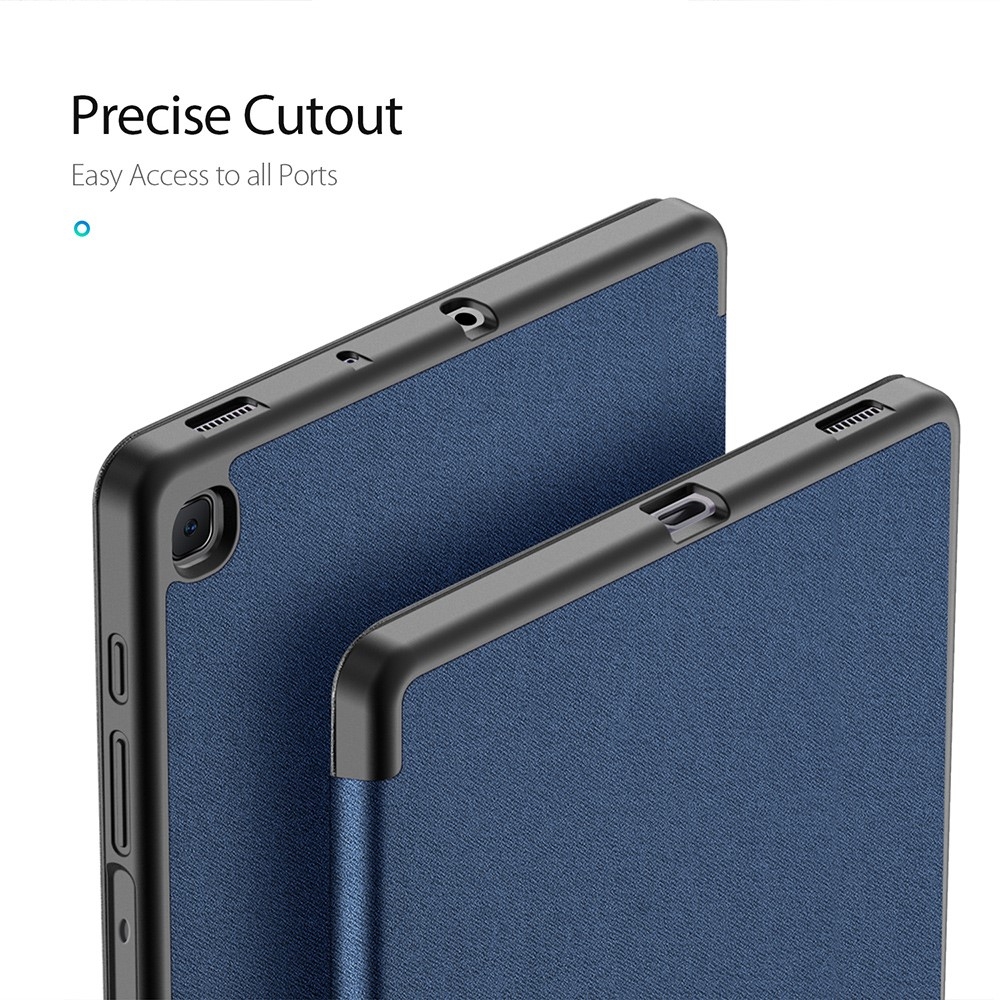 Samsung Galaxy Tab S6 Lite (2024/2022/2020) Tasche Smart Cover Hülle Stoff Design S-Pen Halterung - Dunkelblau