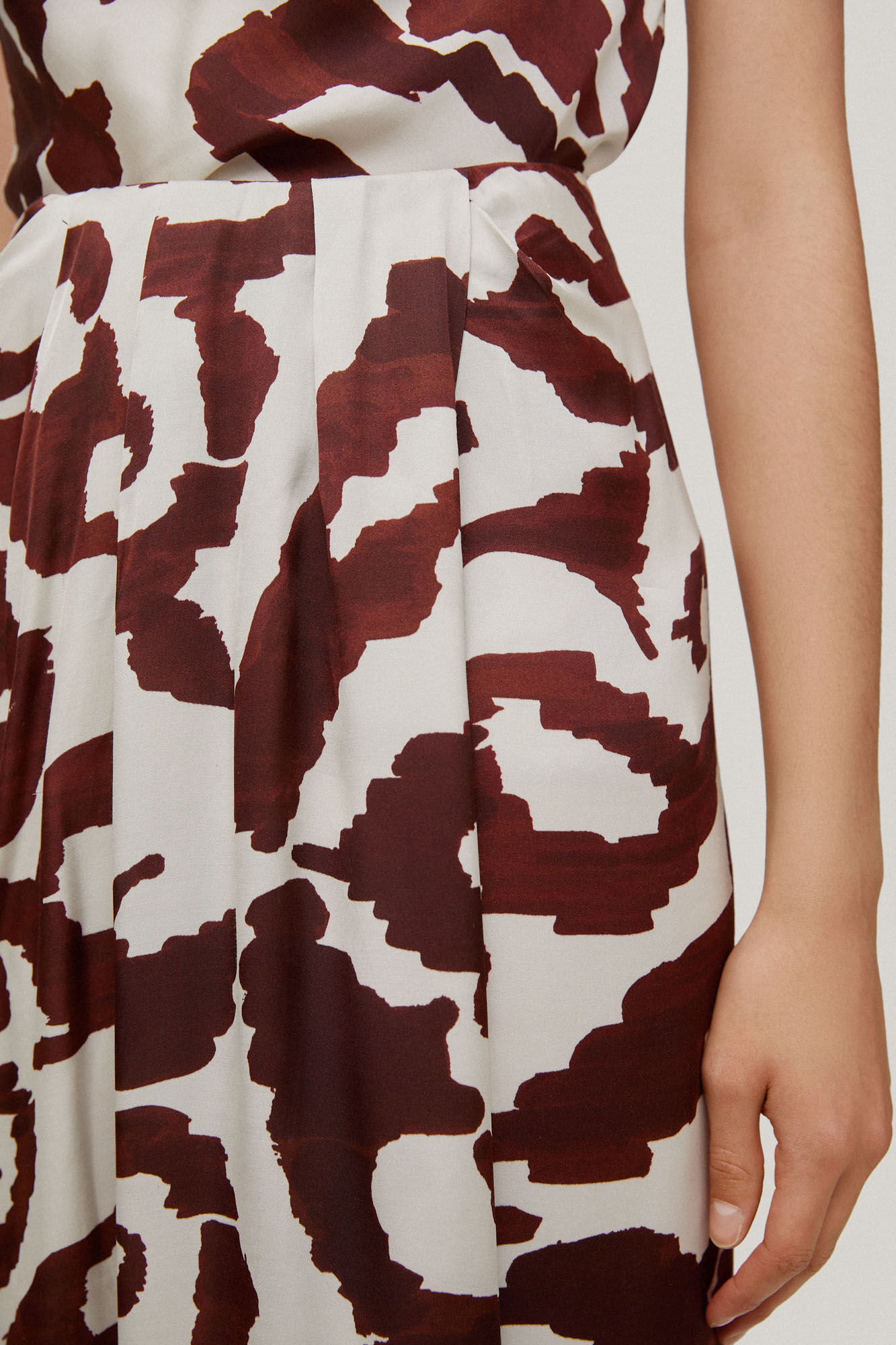 Saia estampada Iria - Marrom
