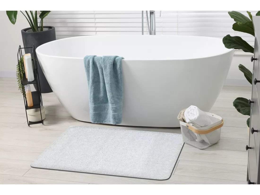 Tapis de salle de bain SYNERGY, glamour, antidérapant, doux - lurex b 60x100 cm