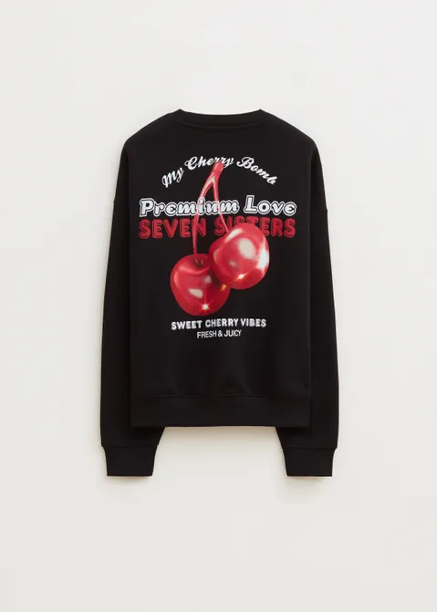 Sweater cherry bomb zwart (ZWART)