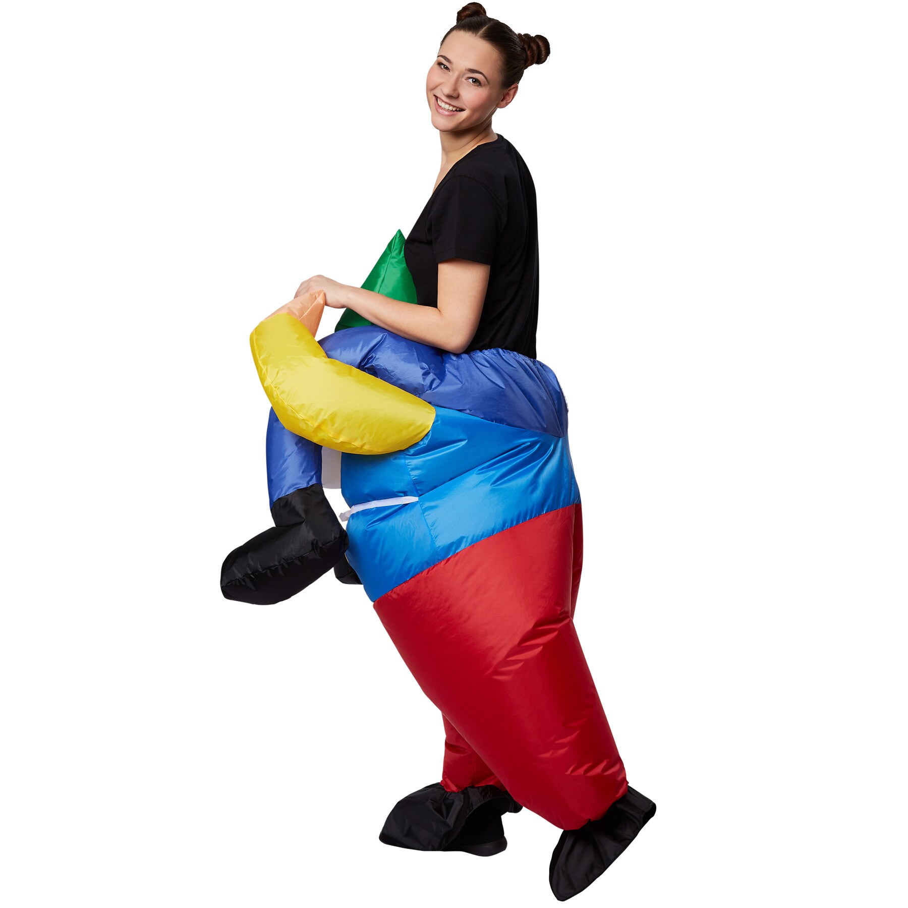 tectake® Selbstaufblasbares Aufsitzkostüm Zwerg