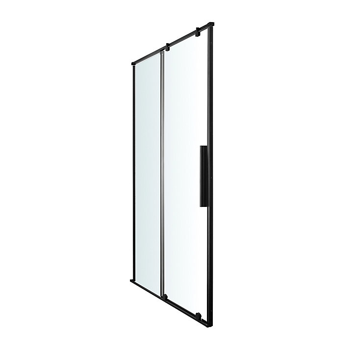 Porte de douche coulissante GoodHome Ezili transparent profilé noir 120 cm