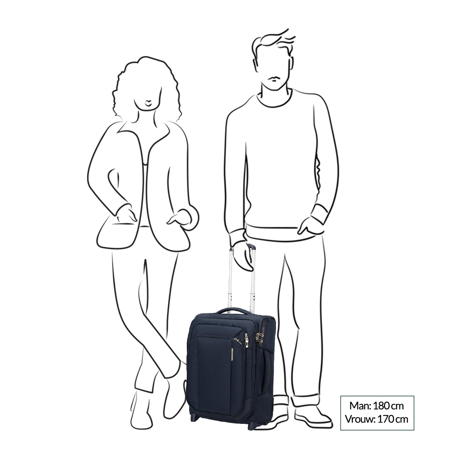 Samsonite Respark Upright 55 Expandable midnight blue