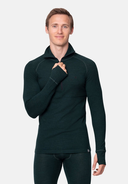 MERINOULD BASELAYER HALF-ZIP BLUSE TIL MÆND