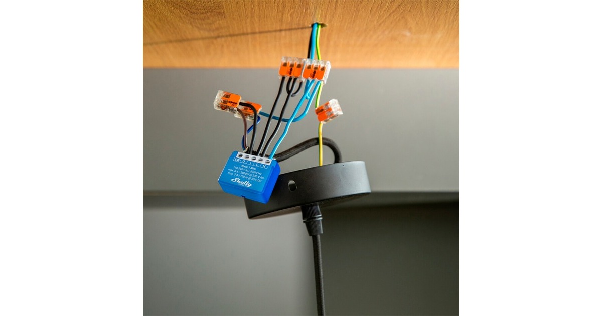 ShellyQubino Wave 1 Mini relais  (Blauw/wit, 1-kanaals, Z-Wave)