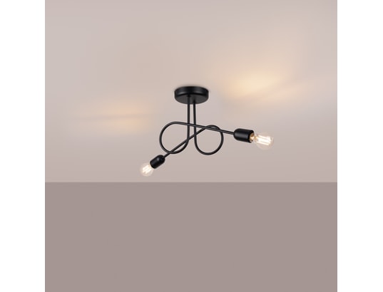 SOLLUX LIGHTING - Lustre loop 2 noir