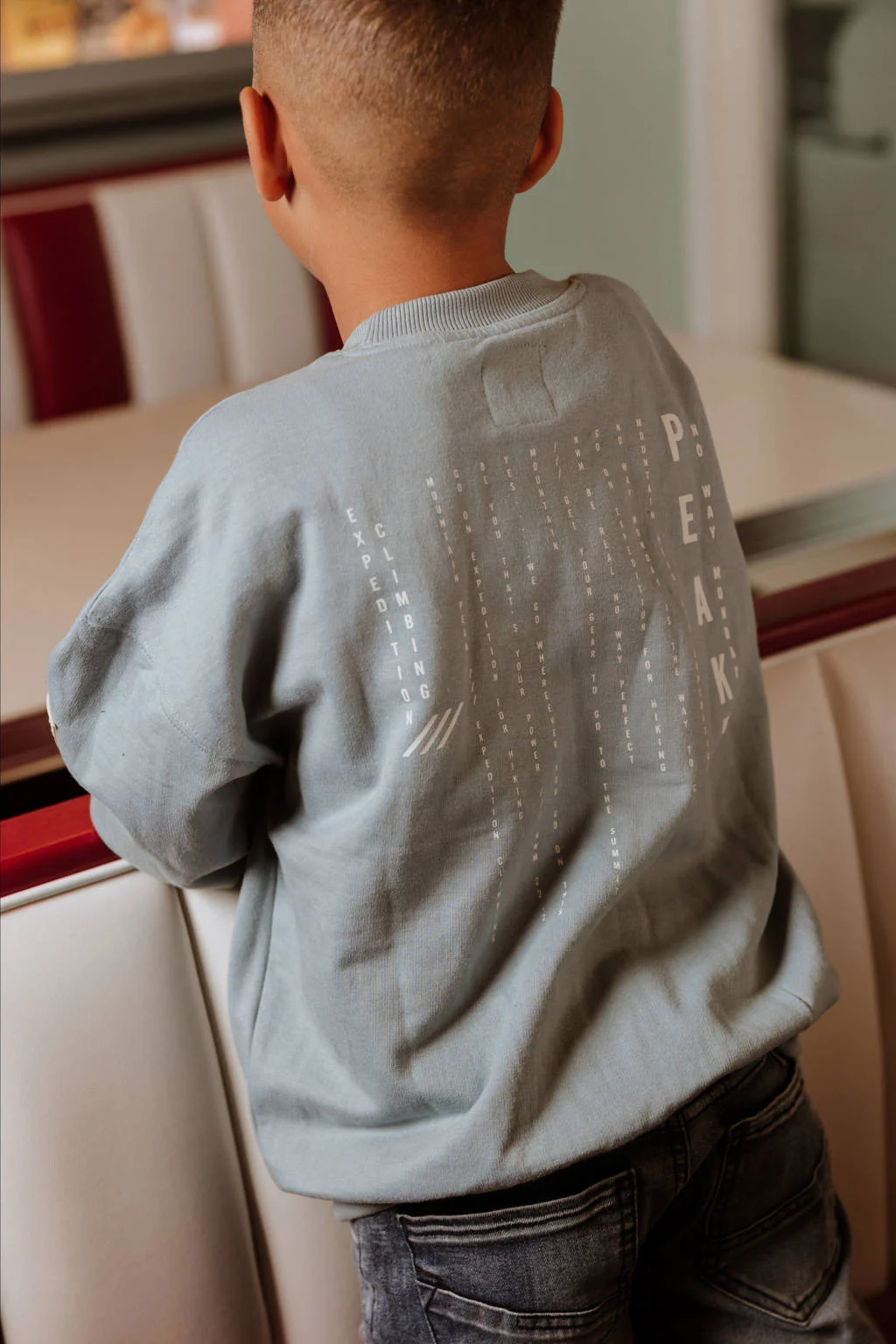 No Way Monday sweater grijsblauw
