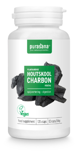 Purasana Plantaardige Houtskool Capsules 120CP
