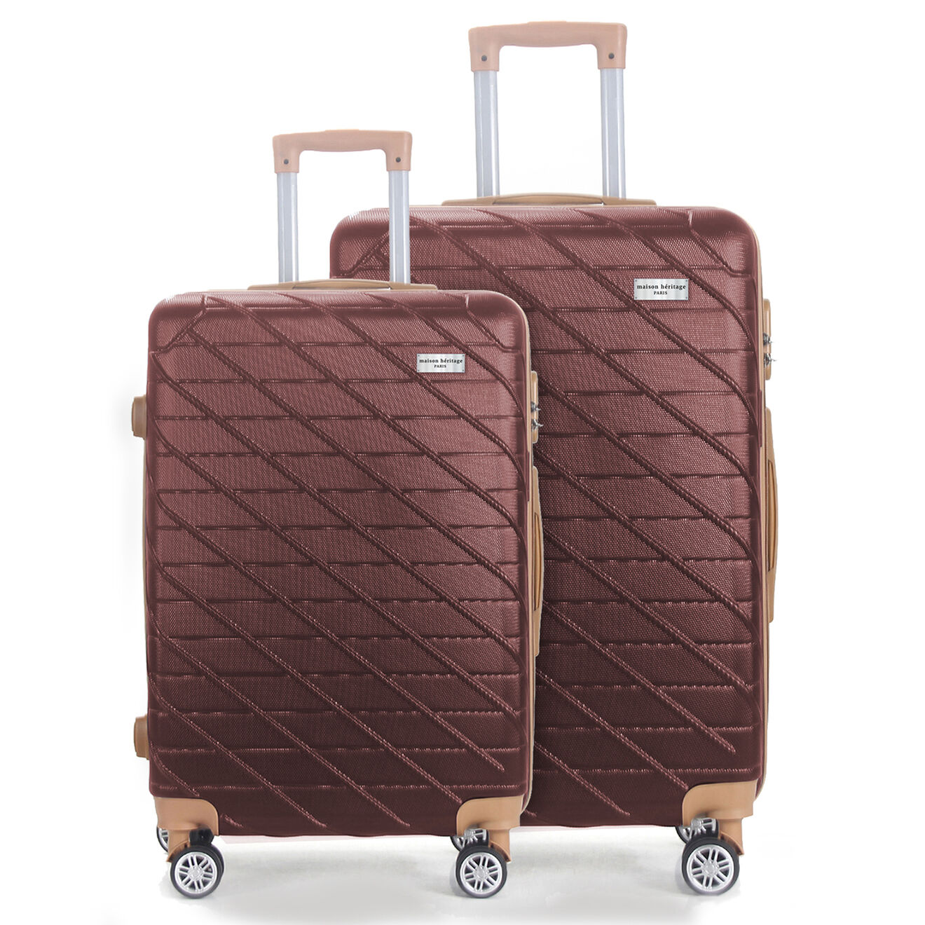 Maison Héritage 2 Valises 4 roues doubles Saint-Germain 65/75 cm rouge bordeaux