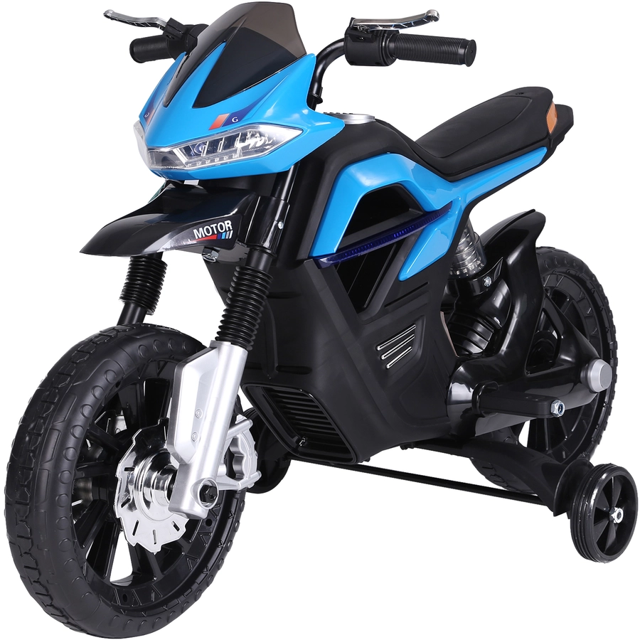 HOMCOM Elektro-Motorrad für Kinder blau