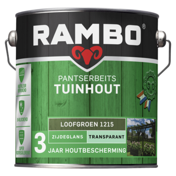 Rambo Pantserbeits Tuinhout zijdeglans transparant loofgroen 2,5 liter