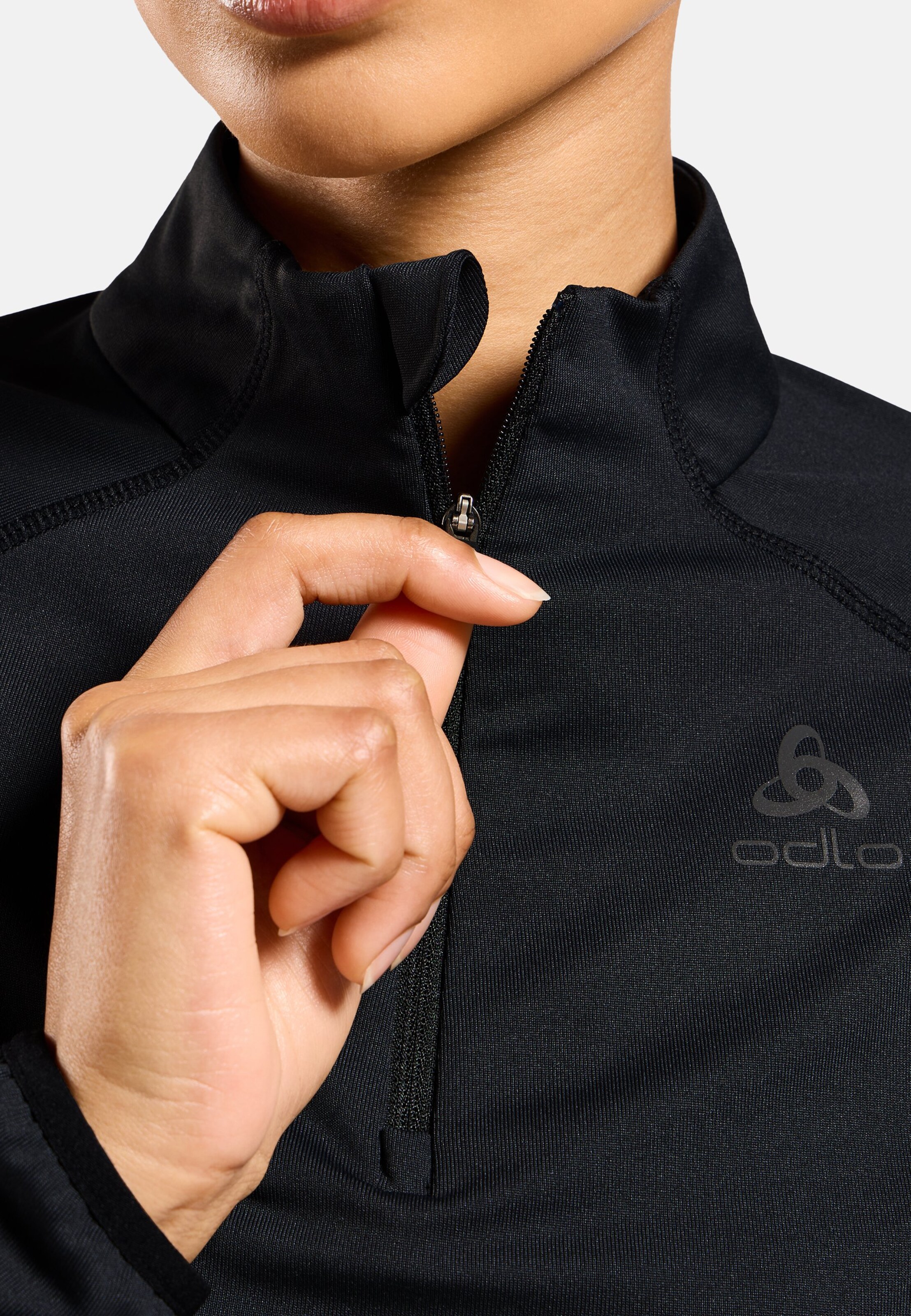 Zeroweight Warm Laufoberteil mit Halbreissverschluss 2.0 in black