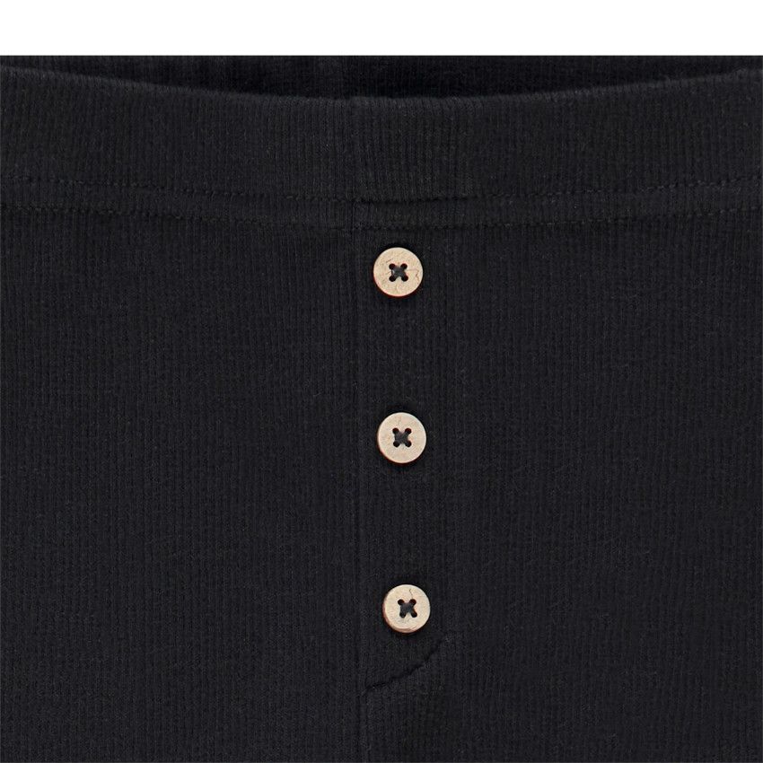 Caleçon effet côtelé à boutons pour bébé fille - Noir