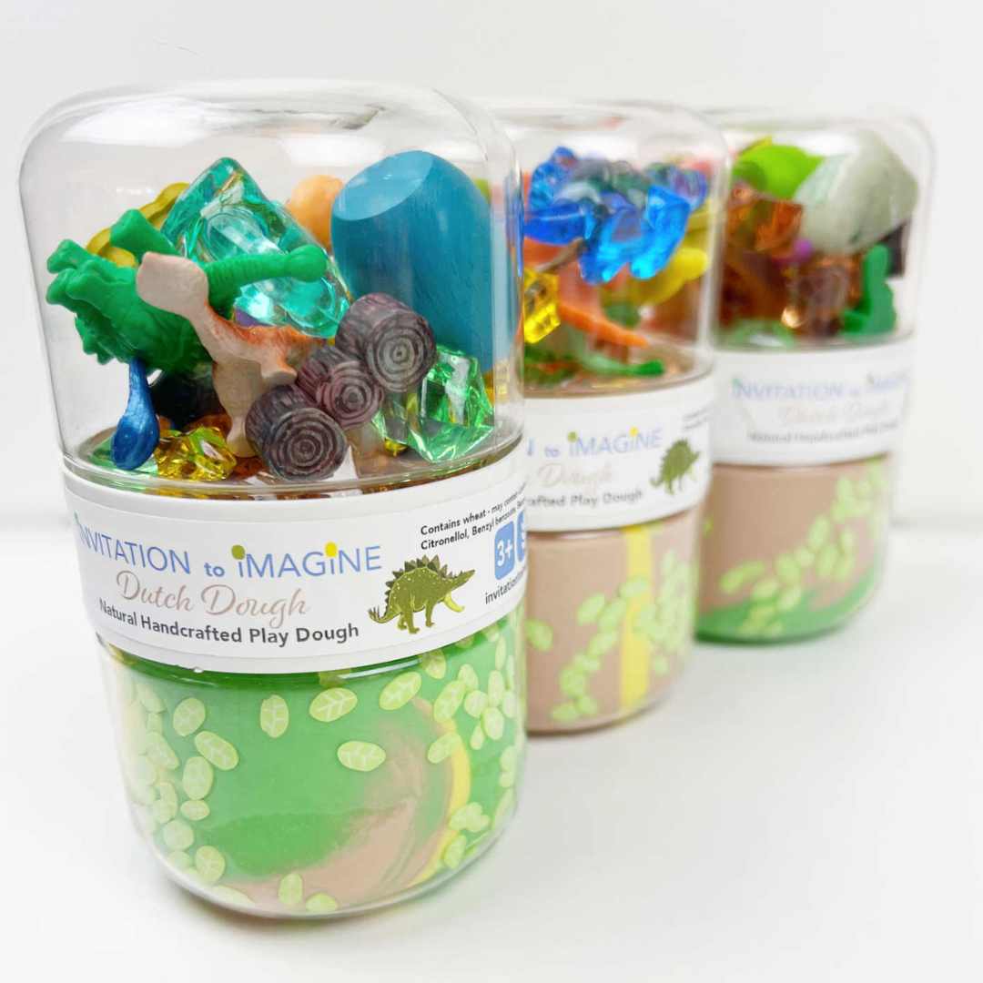 invitation to imagine speelklei play pot - dinosaur