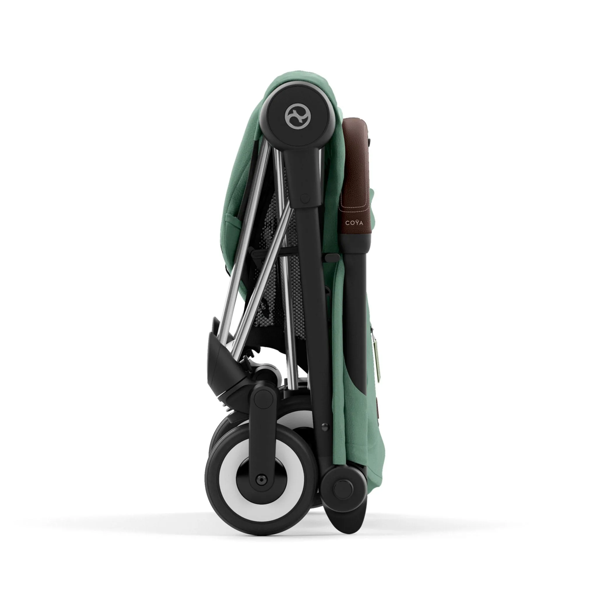 Cybex Poussette Coya - Cadre chromé avec siège vert feuillage