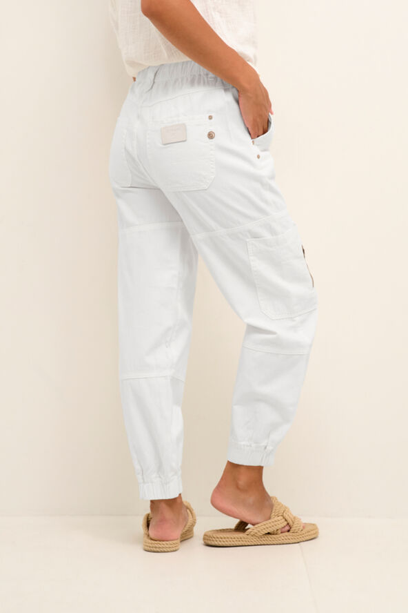 Cream CRMunto Ankl Worker Pant - Audrey F Snow white