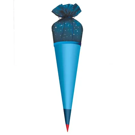 Roth Stoffbezug mit Satinschleife, blau