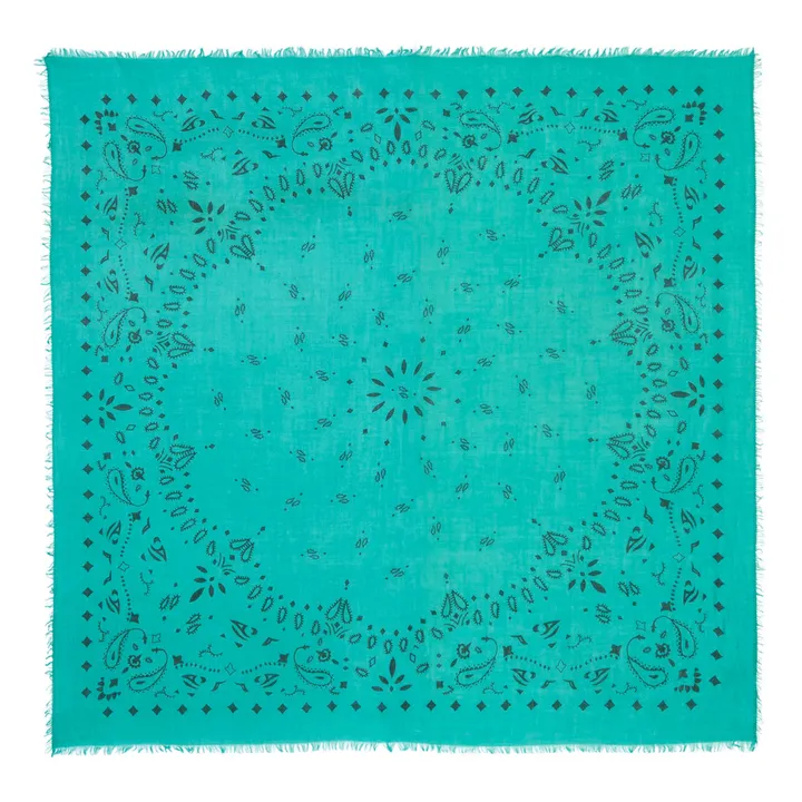 Kujten Bandana Effy Voile de Cachemire | Vert émeraude