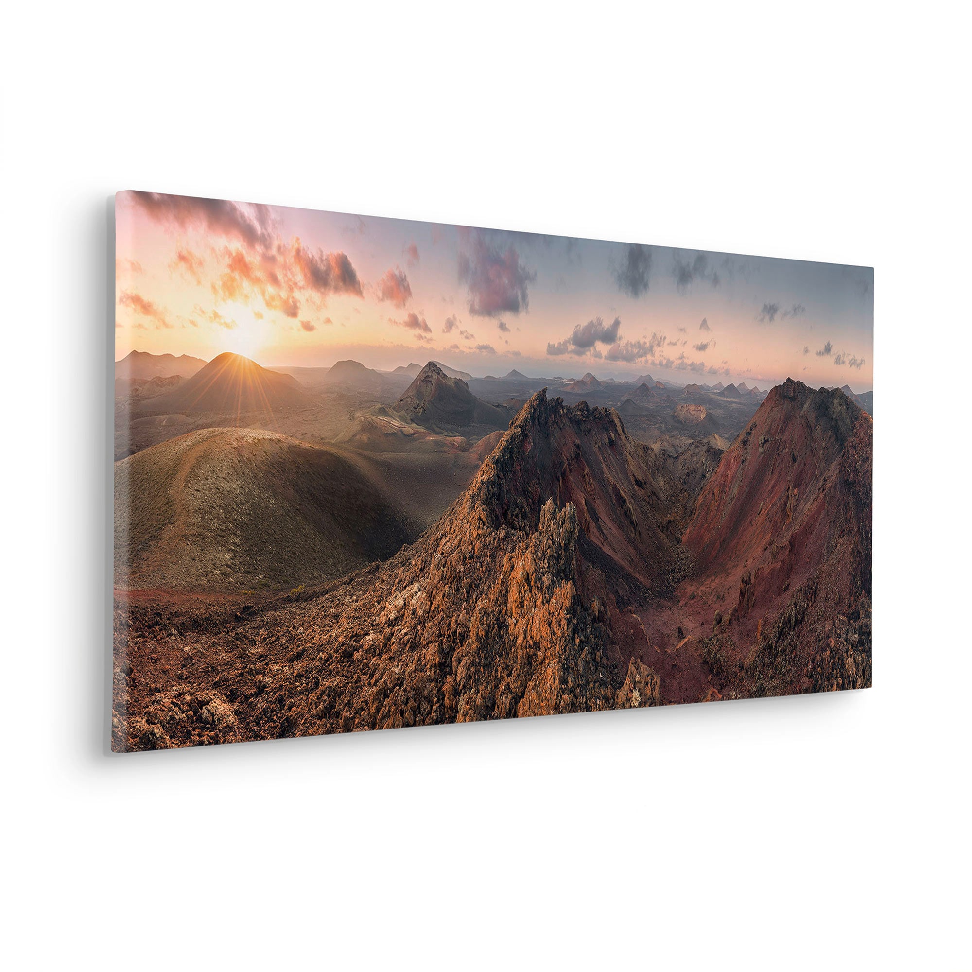 Komar Leinwandbild »Primeval Days - Grösse 90 x 40 cm« Baum | Berge | Blätter | Foto | Jahreszeiten | Landschaft | Meer | Natur | Palmen | Strand Packung, 1 Stk. tlg. Keilrahmenbild mi Echtholzrahmen