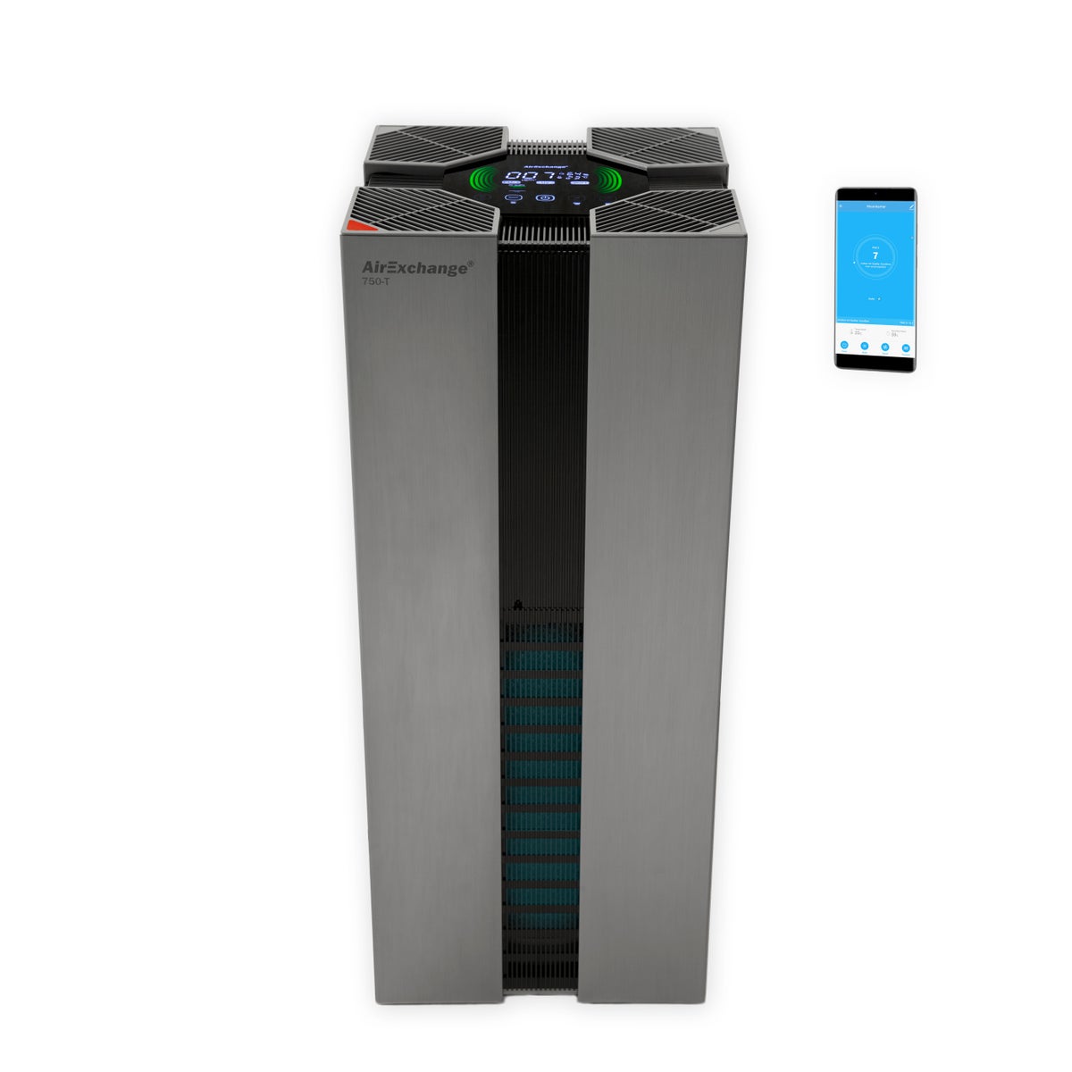 AirExchange 750-T Luchtreiniger voor grote ruimtes (HEPA 14-filter, tot 120 m², 95 W) ANTRACIET