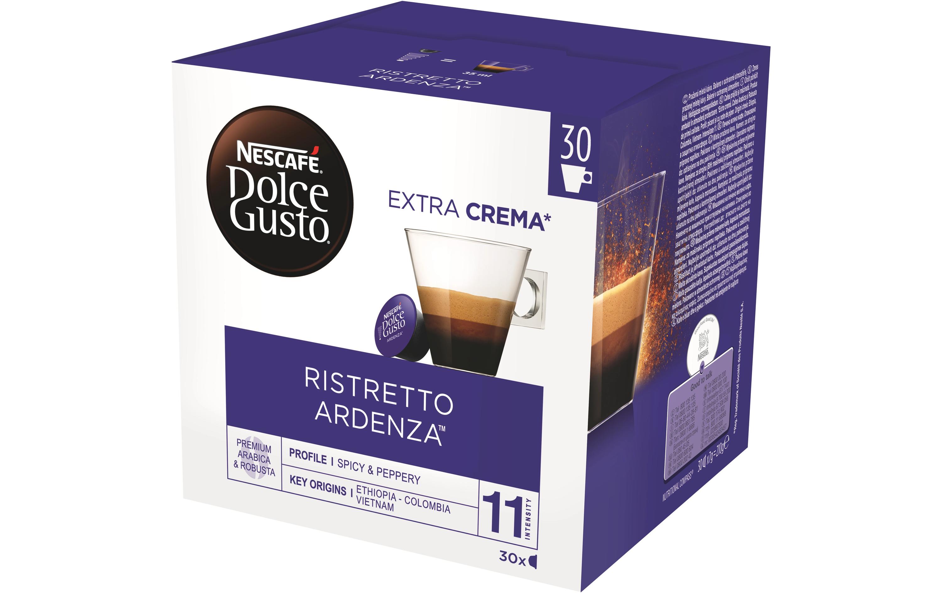 Kaffeekapseln Dolce Gusto Ristretto Ardenza 30 StückSchwarzer Kaffee mit intensivem Geschmack