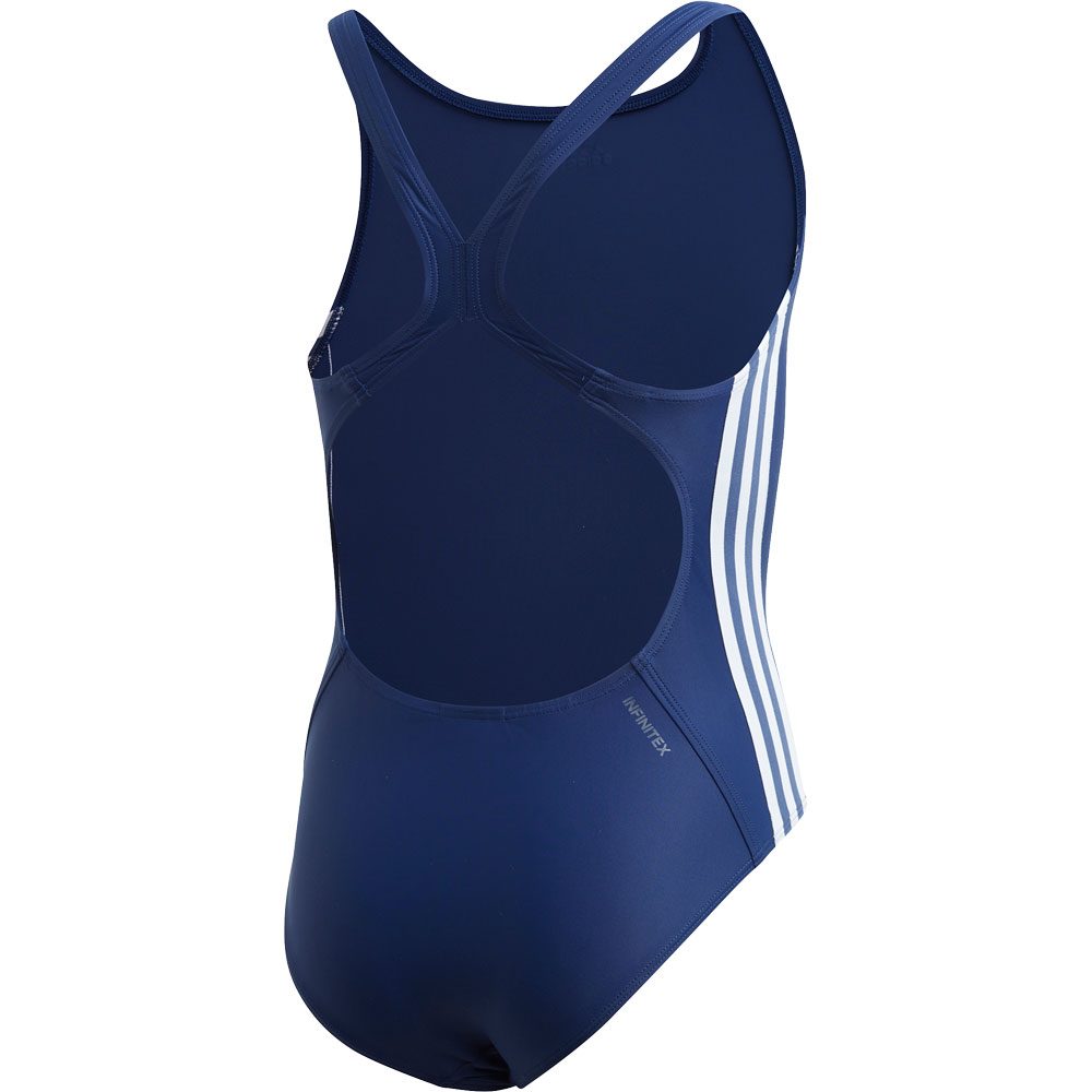 adidas Athly V 3-Streifen Badeanzug Mädchen tech indigo